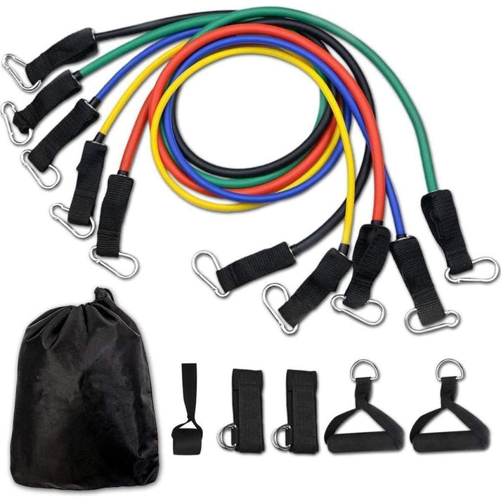 Kit elásticos de resistência, faixas de exercício fitness